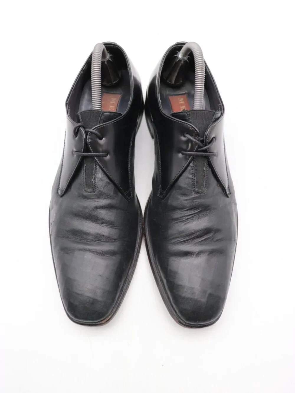 Mezlan Black Leather Men's Size 8.5 M Derby Oxford Dress Shoes Lace Up